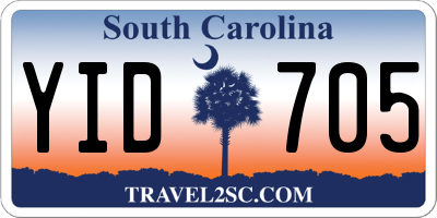 SC license plate YID705