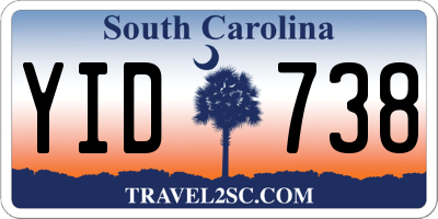 SC license plate YID738