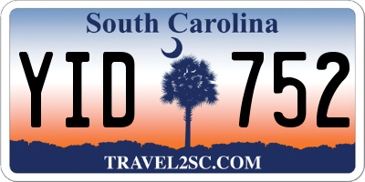 SC license plate YID752