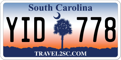 SC license plate YID778