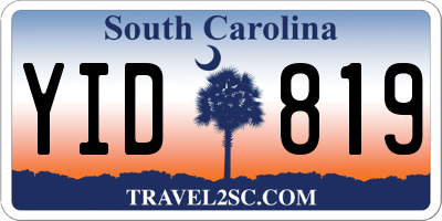 SC license plate YID819