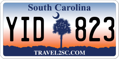 SC license plate YID823