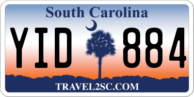 SC license plate YID884