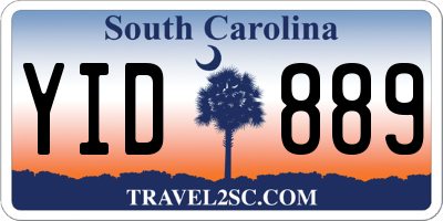 SC license plate YID889