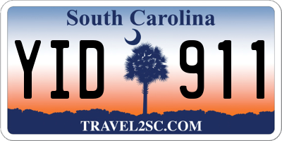 SC license plate YID911