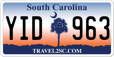 SC license plate YID963