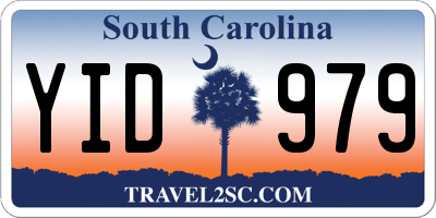 SC license plate YID979