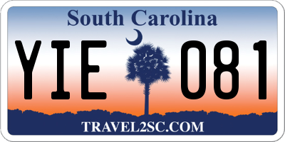 SC license plate YIE081