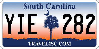 SC license plate YIE282