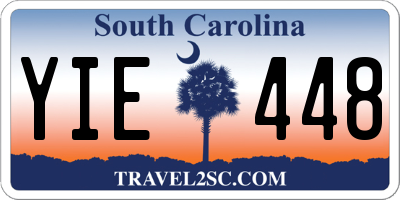 SC license plate YIE448