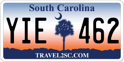 SC license plate YIE462