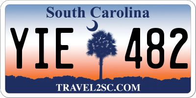 SC license plate YIE482