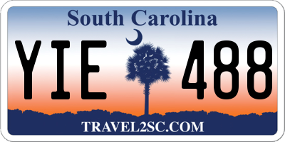 SC license plate YIE488
