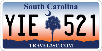 SC license plate YIE521