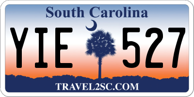 SC license plate YIE527