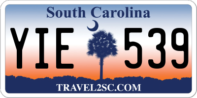SC license plate YIE539