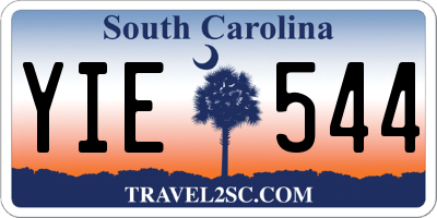 SC license plate YIE544