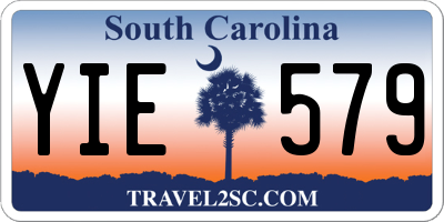 SC license plate YIE579
