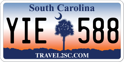 SC license plate YIE588