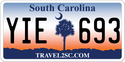 SC license plate YIE693