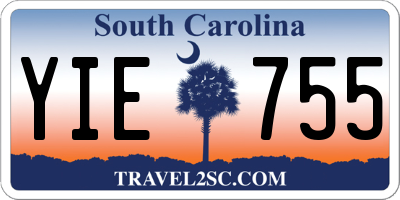 SC license plate YIE755