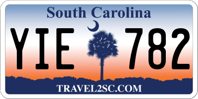 SC license plate YIE782