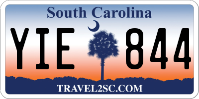 SC license plate YIE844