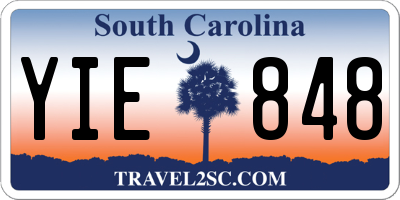 SC license plate YIE848