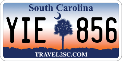 SC license plate YIE856
