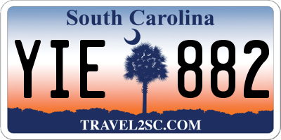 SC license plate YIE882