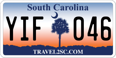 SC license plate YIF046