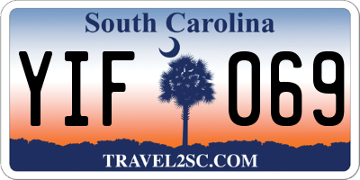 SC license plate YIF069