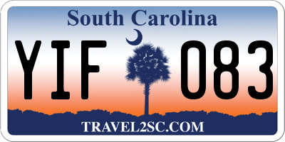 SC license plate YIF083