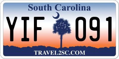 SC license plate YIF091