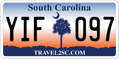 SC license plate YIF097