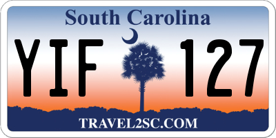 SC license plate YIF127
