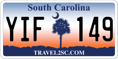 SC license plate YIF149