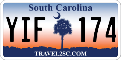SC license plate YIF174