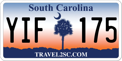 SC license plate YIF175