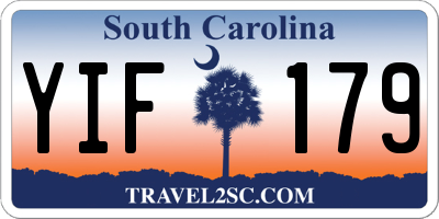 SC license plate YIF179