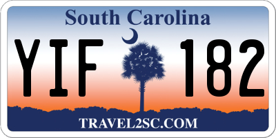 SC license plate YIF182