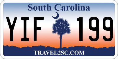 SC license plate YIF199