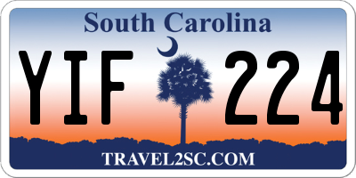SC license plate YIF224
