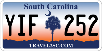 SC license plate YIF252