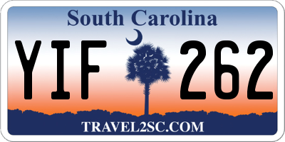 SC license plate YIF262