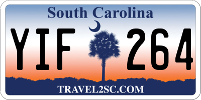 SC license plate YIF264