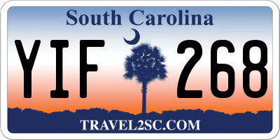SC license plate YIF268