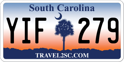 SC license plate YIF279