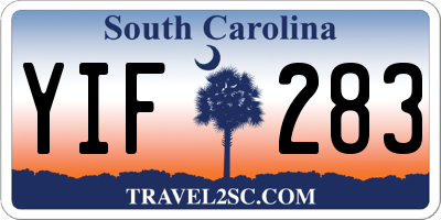 SC license plate YIF283
