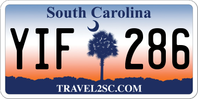 SC license plate YIF286
